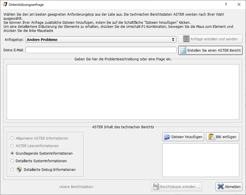  Support-Anfrage