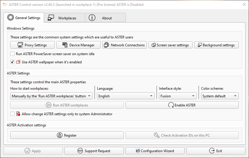 Enable ASTER and reboot PC
