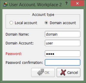 Example of setting up automatic logon with a domain account type