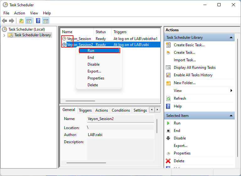 Run Tasks (Figure 21)