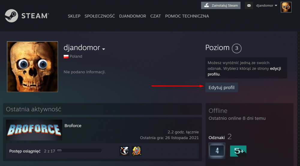 Edit Steam Profile