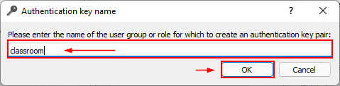 Come up with a name for the key (Figure 8)