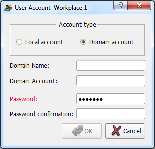 Example of setting up automatic logon with a domain account type