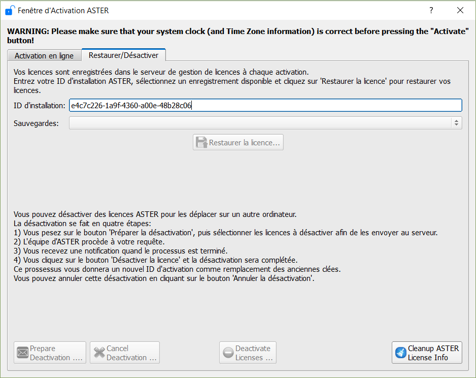 Restore/Deactivate Tab