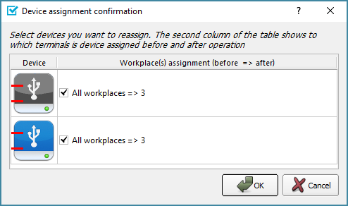 Dialog box will open to choose the hub to assign to the workplace