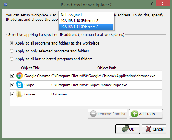 Configuring the IP address for the workstation