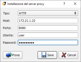  Proxy settings