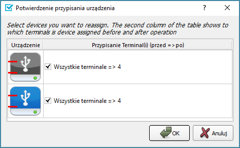 Potwierdzenie przypisania urzadzenia