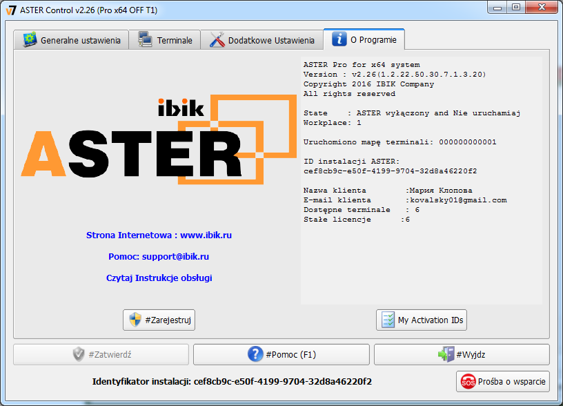 O programie