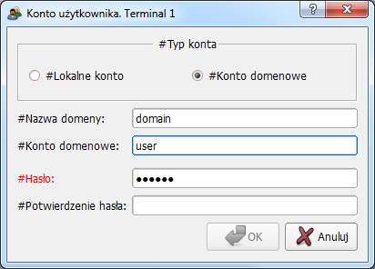 Przykład konfiguracji automatycznego logowania przy użyciu typu konta domeny