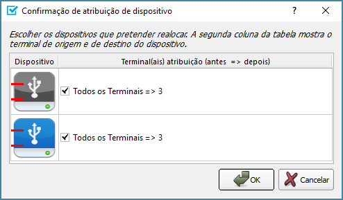 Confirme a atribuição do dispositivo