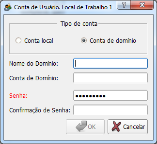 Exemplo de configuração do login automático com um tipo de conta de domínio