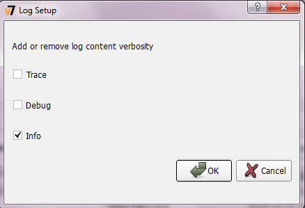 Log Setup dialog box